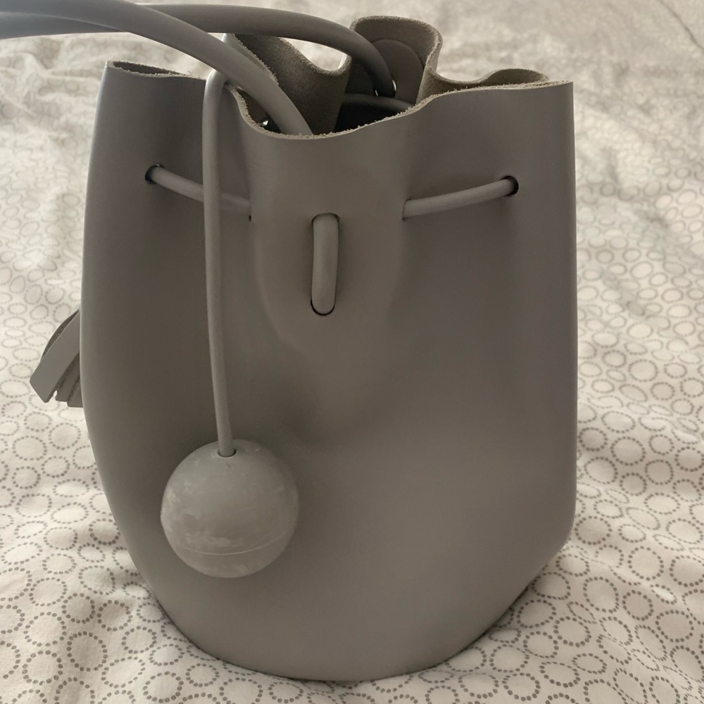 Building block minimalist leather kombu purse bag